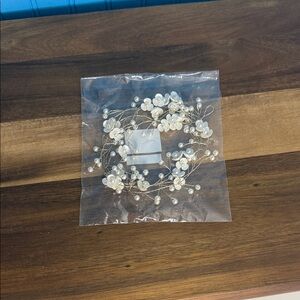 Elegant Floral Pearl Bridal Rose Gold Hair Accessory